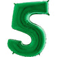 Giant Green Number 5 Balloon Decoration - Party Supplies