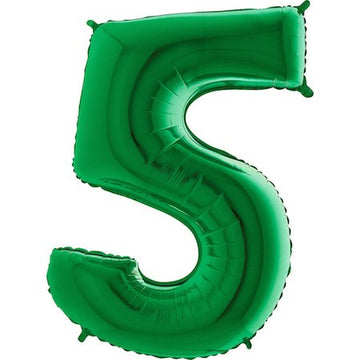 Giant Green Number 5 Balloon Decoration - Party Supplies