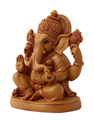 SN Handicrafts Polyresin Siddh Ganesh Idol, Standard size, Multicolour