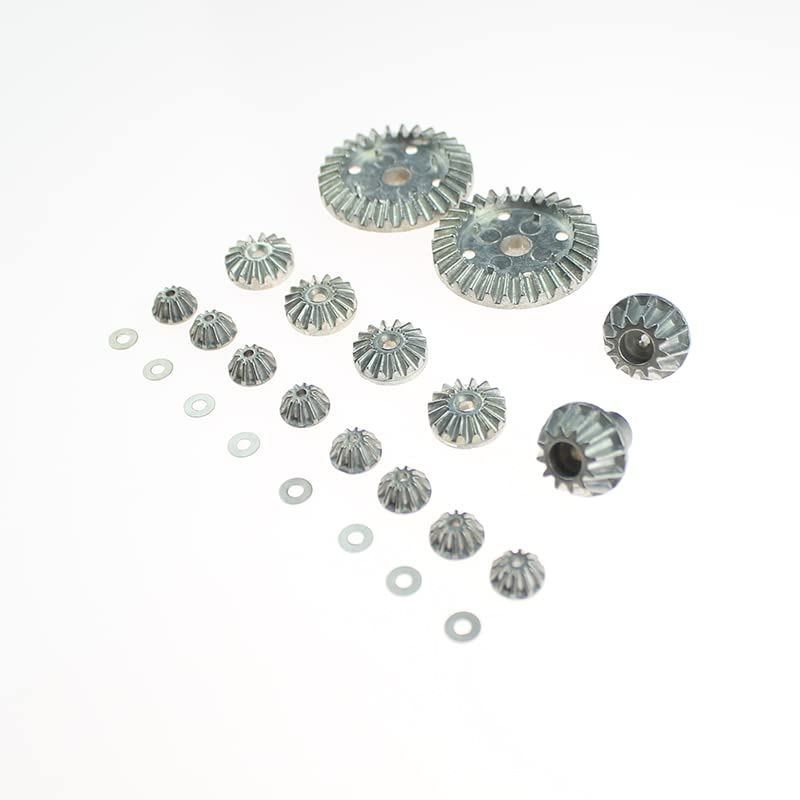KingVal Replacement 30T 16T 12T 10T Metal Differential Gear Driving Gear RC Parts Combo Compatible with WLtoys 12428 12427 12423