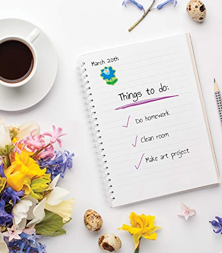 Carson Dellosa 96 Flower Stickers For Kids, 6 Sheets Of Sunflowers, Tulips, Daisies, And More For Spring Crafts, Scrapbooking, Teacher Planner, Reward Chart, School Supplies, Classroom Must Haves