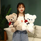 Shafish Cute Plush Rose Bear Stuffed Animal Teddy Bear Plush Toy Gift For Children And Girls (Light Brown, 35Cm/13.7In)