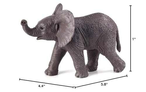 Mojo African Elephant Calf Realistic International Wildlife Hand Painted Toy Figurine