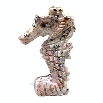 Nelson Creations, Llc 1.5 Inch Seahorse Natural Soapstone Hand-Carved Animal Charm Totem Stone Carving Figurine