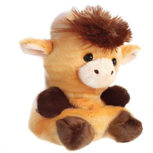 Aurora Adorable Palm Pals Hubert Highland Cow Stuffed Animal - Pocket-Sized Play - Collectable Fun - Brown 5 Inches