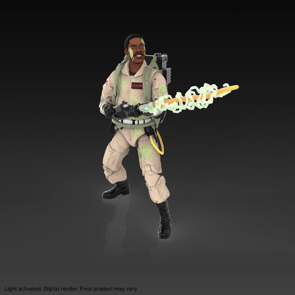 Hasbro Ghostbusters Plasma Series Glow-in-The-Dark Winston Zeddemore Toy 15-Cm-Scale Collectible Classic 1984 Figure  Ages 4 and Up  Multicolor  F4851