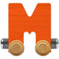 Maple Landmark NameTrains Bright Letter Car M - Made in USA (Orange)
