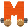Maple Landmark NameTrains Bright Letter Car M - Made in USA (Orange)