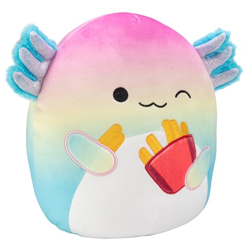 Squishmallows Original 10-Inch Aika The Rainbow Axolotl - Official Jazwares Plush - Collectible Soft & Squishy Axolotl Stuffed A
