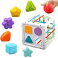 Toysforlittleminds Sensory Activity Cube Shape Sorter | Montessori Busy Board | 6 Fun Interactive Panels | Developmental Toy For