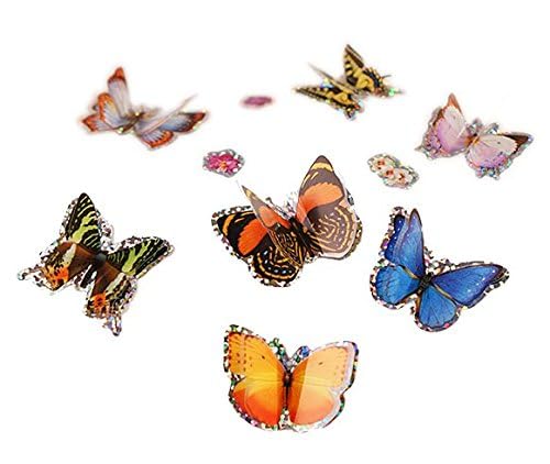 Insect Lore Butterfly Garden 8'' Habitat Gift Set | 10 Live Baby Painted Lady Caterpillars | Includes Caterpillars, Food, 3D But