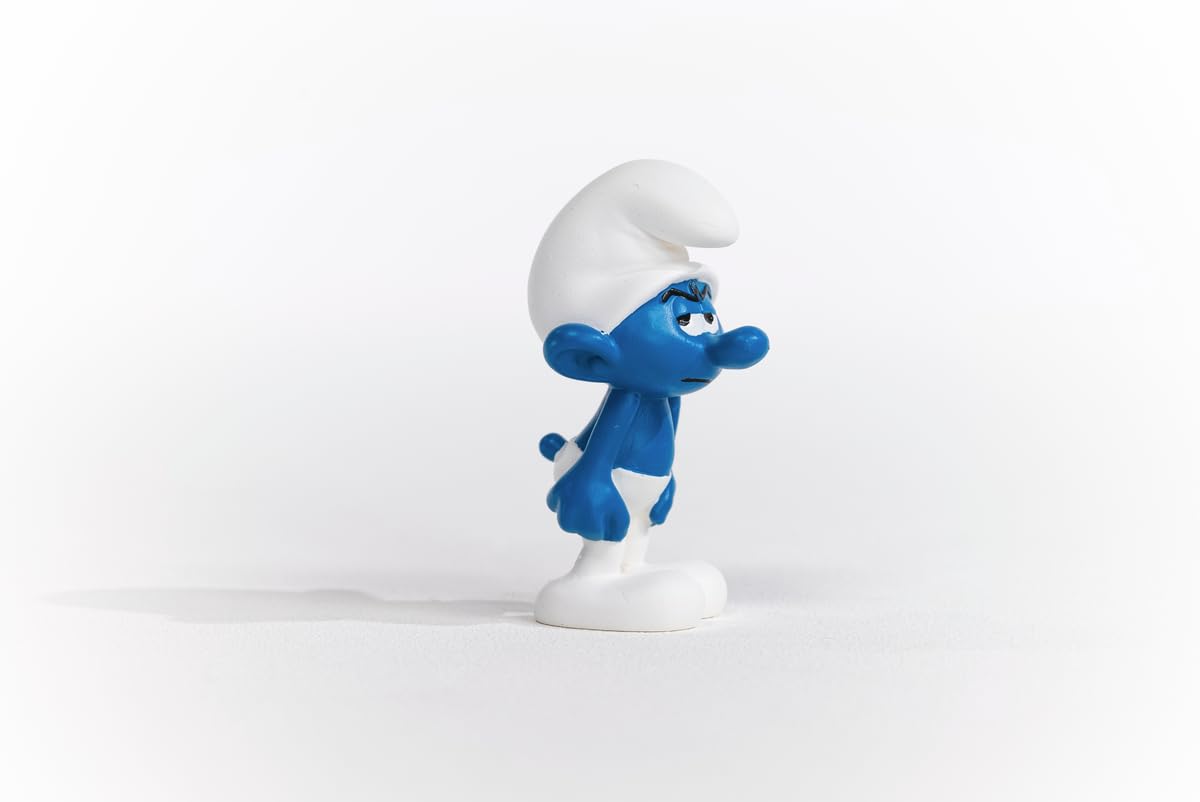 Schleich Smurfs, Collectible Retro Cartoon Toys For Boys And Girls, Grouchy Smurf Figurine, Ages 3+