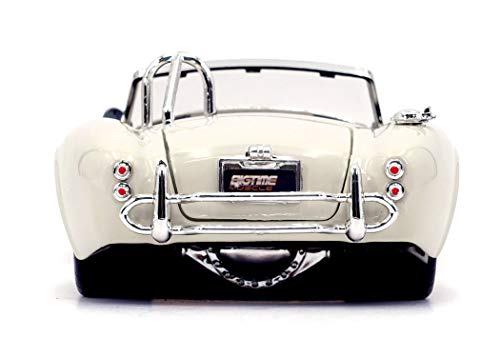 Jada Toys Bigtime Muscle 1:24 1965 Shelby Cobra 427 S/C Die-cast Car White, Toys for Kids and Adults