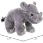 Wild Republic Rhino Baby Plush Stuffed Animal, 8 Inches Grey Cuddlekins, Soft Polyester Toy for Kids