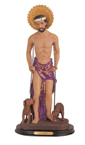 16'' Inch Saint Lazarus Statue Figurine Figure San Lazaro Santo St Religious .