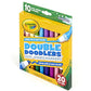 Crayola Dual-Tip Washable Markers, 10 Count, Assorted Colors, Broad Line & Chisel Tip, Plastic, Model 58-8310