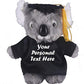 Plushland Plush Stuffed Animal Toys 8 Inches Present Gifts for Graduation Day  Personalized Text  Name or Your School Logo on Gown  Best for Any Grad School Kids (Graduation Koala Black Gown)