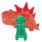 MerryMakers Tiny T. Rex & Pointy Plush Pair - 12.5" Green & Red Polyester Toys, Model 1972