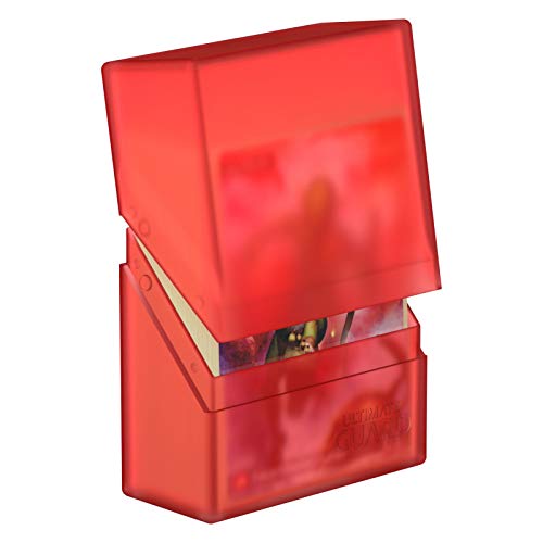 Ultimate Guard Boulder 40+ Classic, Deck Case For 40 Double-Sleeved Tcg Cards, Ruby, Secure & Durable Storage For Trading Card Games, Soft-Touch Finish