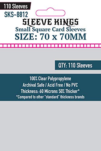 Sleeve Kings Small Square Card Sleeves 70 X 70 Mm (4X110 Pack, 440 Sleeves)