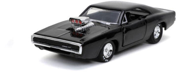 Jada Toys Fast & Furious 1:32 Die-cast Car - 1970 Dom's Dodge Charger, Black, 5 inches, Model 32215, Rubber Material