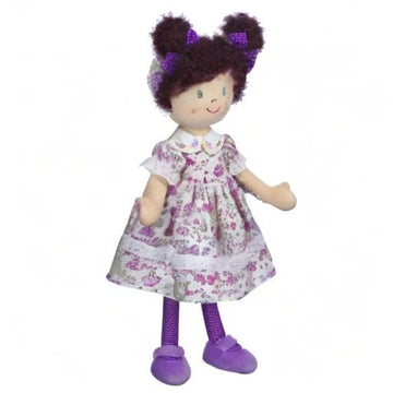 Ganz 20' Sophia Rag Doll With Purple Floral Dress