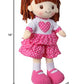 Linzy Toys, 16 Little Sweet Hearts Interactive Soft Plush RAG Doll, Embroidered FACE & Removable Clothes, Educational Doll, Muec