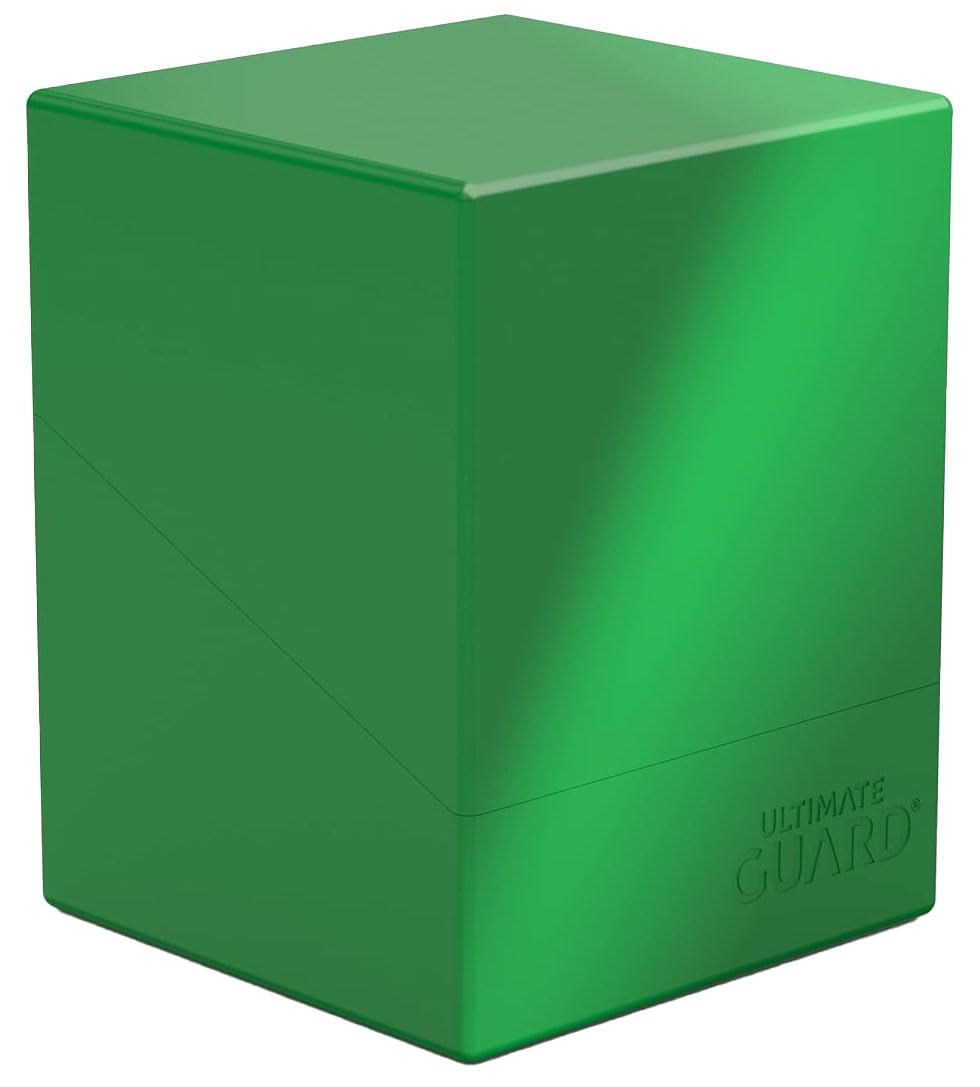Ultimate Guard Boulder Solid 100+, Deck Case For 100 Double-Sleeved Tcg Cards, Green, Secure & Durable Storage For Trading Card
