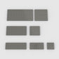 Classic Building Plate Assortment Pack, 50Pcs Dark Gray Bulk Plates With 7 Size Building Plate Base Plate, Compatible With Lego
