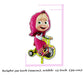 Balloon with Masha on a Bicycle 39 inch from the Popular Cartoon Masha and the Bear Party Supplies Super Shape Masha y el Oso