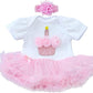 Reborn Baby Dolls Clothes For 17-22 Inch 2 Pieces Reborn Doll Baby Girl Clothing Set