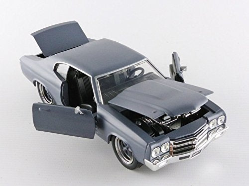 Jada Toys Fast & Furious Diecast '70 Chevy Chevelle Ss Vehicle (1:24 Scale),Matte Grey