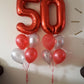 50 Balloon Number, Red Number 50Th Birthday Balloons 40 Inch, 50 Years Old Red Birthday Decorations For Men Women, 50Th Annivers