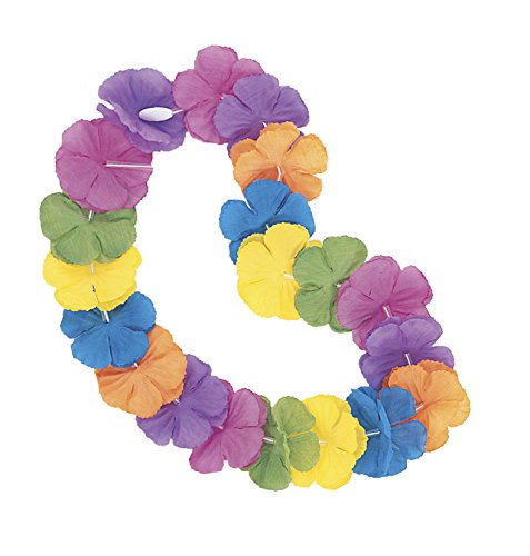 Child Luau Skirt & Lei Set - Vibrant & Tropical Design - Perfect For Parties, Hula Dance, Beach Fun