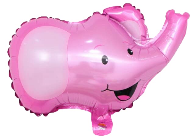 Atpata Funky Jungle Theme Animal Foil Balloons (Elephant Pink)