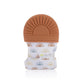 Itzy Ritzy Silicone Teething Mitt - Soothing Infant Teething Mitten With Adjustable Strap, Crinkle Sound And Textured Silicone To Soothe Sore And Swollen Gums, Terracotta Sun (Mitt8491)