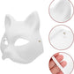 Minrnovas Cat Mask,3/5/10PCS Therian Mask White Cat Masks Blank DIY Halloween Mask (10)