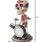 6.5 Inch Day Of Thedead Bobblehead Drummer Painted Figurine