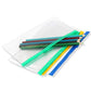 Truvic Pack of 4 Zippy Bags Pencil Pouches for Kids Strong Clear Pencil Case for Kids or Office use Stationary Pouch  Multi Col