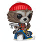 Funko Pop! Marvel Holiday Rocket Raccoon on Sled, Vinyl, Multicolor, US One-Size, Model 43334