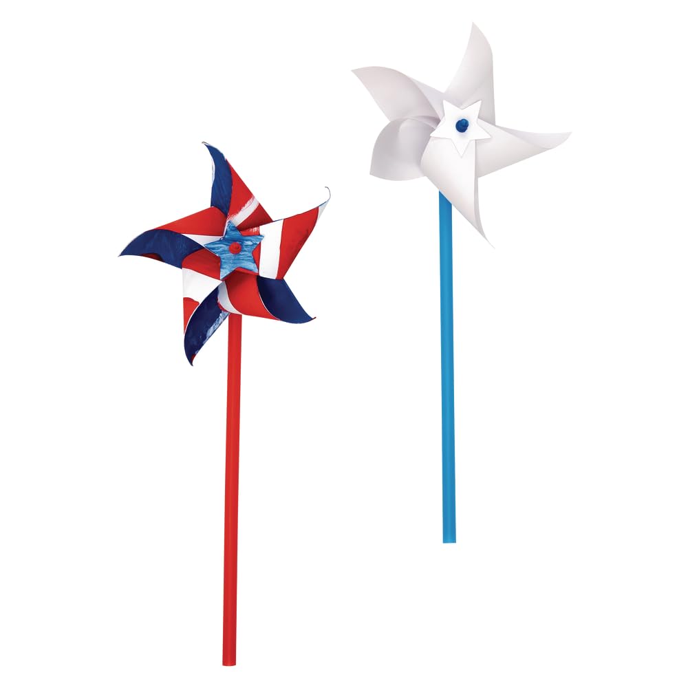 Colorations Diy Pinwheel For Kids, Kit For 24, Paper Craft, Arts & Crafts, Wind, Stem, Steam, Garden, Play, Party, Spinner, Toy, Latex-Free