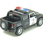 KiNSMART H2 Hummer SUT Police Truck Interceptor 5'' 1:36 Scale Die Cast Metal Model Toy