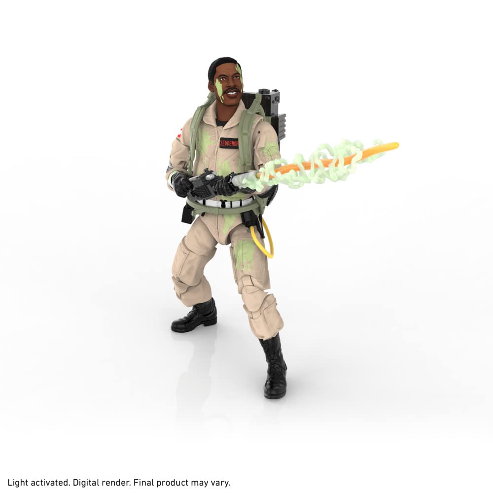 Hasbro Ghostbusters Plasma Series Glow-in-The-Dark Winston Zeddemore Toy 15-Cm-Scale Collectible Classic 1984 Figure  Ages 4 and Up  Multicolor  F4851