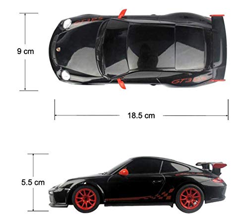 PowerTRC Radio Remote Control Car Porsche 911 GT3 RS Sports Car for Kids and Adults Age 6-12 Years 1:24 Scale (Black) Officially