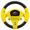 Garosa Simulated Driving Controller 21 X 3.5 X 21Cm Co-Driver Simulated Steering Wheel Educational Music Toy For Children Kids 4 5 6 Years Old (Yellow)
