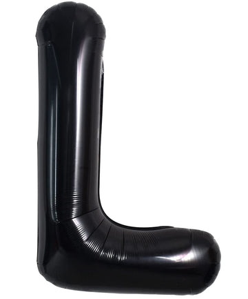 Toniful 40 Inch Large Black L Letter Balloons Jumbo Helium Balloons,Foil Mylar Big Alphabet Balloons For Birthday Party Annivers