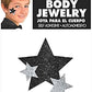 Amscan Stars Assorted Glitter Self-Adhesive Body Jewelry, 5' X 3 1/2' (Pkg. Size), Black