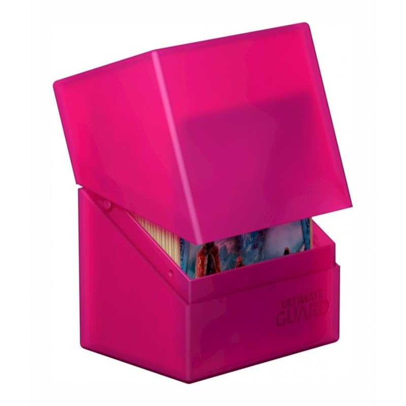 Ultimate Guard Boulder 80+ Classic, Deck Case For 80 Double-Sleeved Tcg Cards, Rhodonite, Secure & Durable Storage For Trading Card Games, Soft-Touch Finish