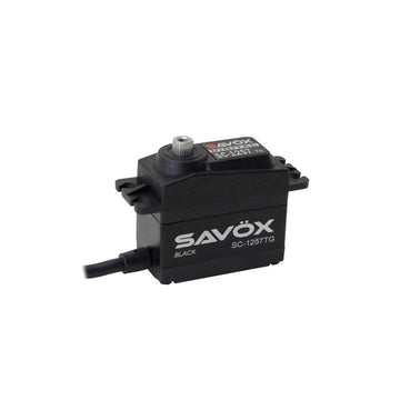 Savox SC-1257TG Be High Speed, Coreless Motor, Titanium and Aluminum Gear, Size Digital Servo, Black Edition (0.07/138.9)