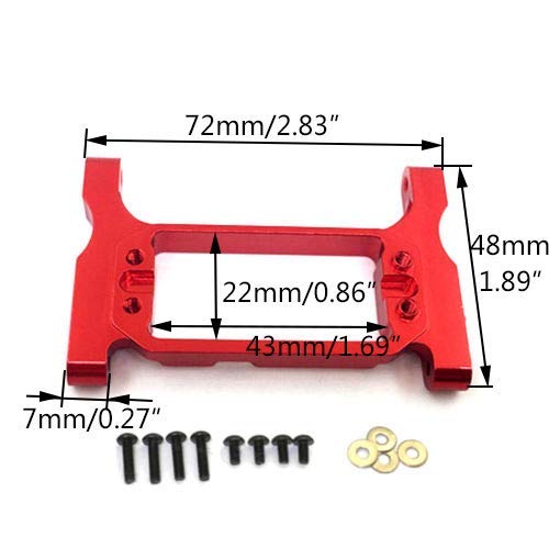 Mohero Aluminum Cnc Front Steering Servo Mount Upgrade Parts For 1/10 Scale Trx-4 Crawler Car (Red)